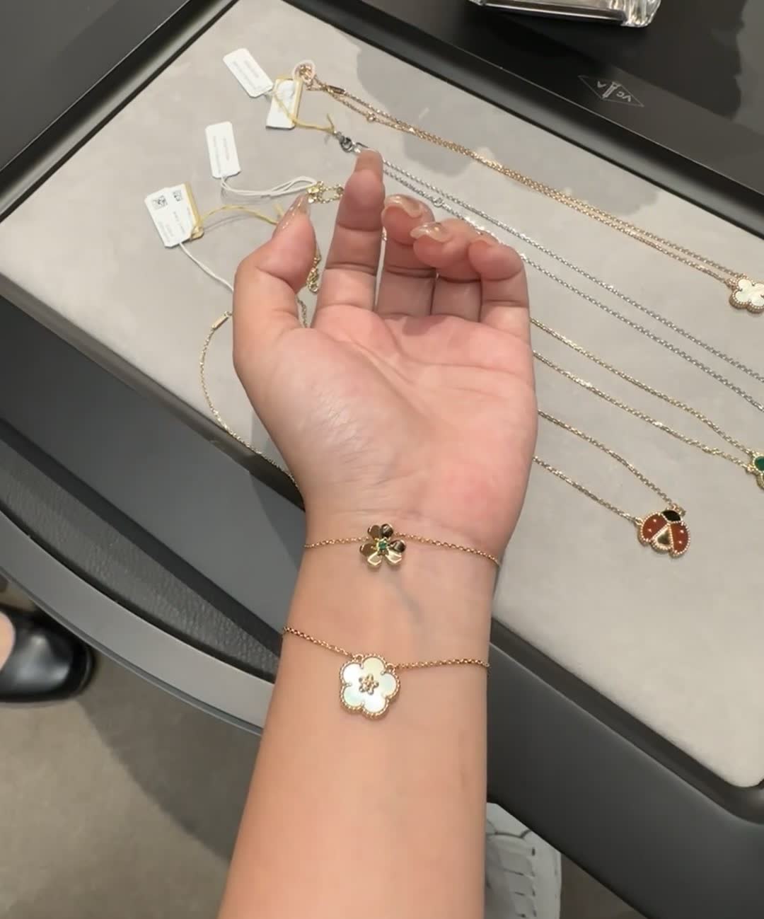 Van Cleef & Arpels Alhambra Gold and Opal Jewelry Set